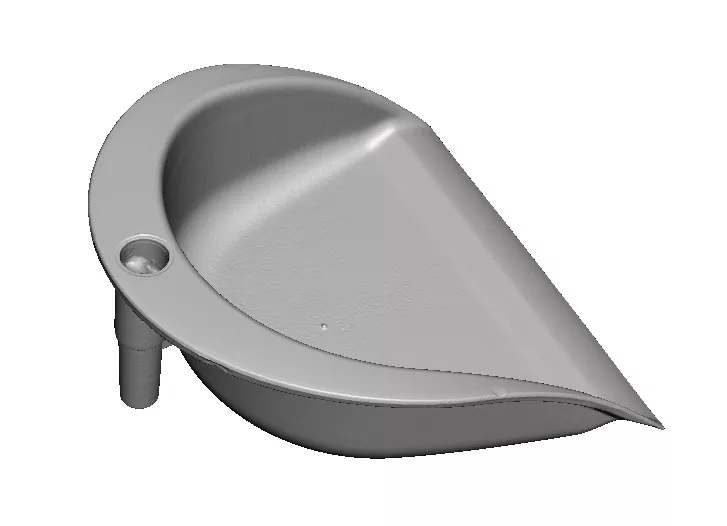 Modelo 3D de pileta de forma orgánica